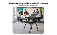 Rolling Chair with Writing Tablet Space-Saving Office Furniture Ergonomic Design