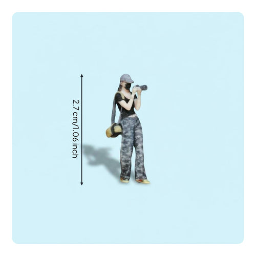 1:64 Photographer Figurine Three-Dimensional Color Printed 1:64 Miniature