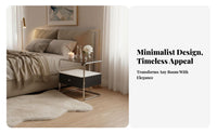 C-Shaped Drawer Unit Modernist aesthetic Nightstand InstallationNo Assembly Required for Small Spaces