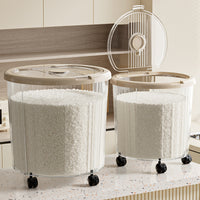 Sealed Rice Storage Container with Lid, Food-Grade Plastic, 10L+, Modern Simple Style