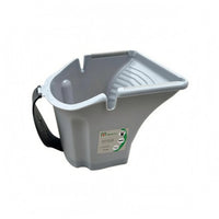 Small Paint Bucket Ridged Edge Handheld Paint Bucket Gray