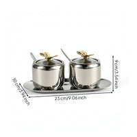 Seasoning Organizer Box with Tray Reusable for Dining Table