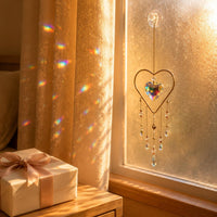 Heart Suncatcher Ornament Easy to Hang Hanging Crystal Decor Shimmering