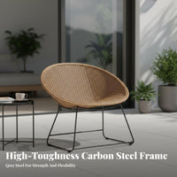 4 Pieces 4-Piece Woven Sofa and Chair Set Handwoven Design Outdoor Furnishing sturdyDuty Frame Easy to Clean for Families, Patio