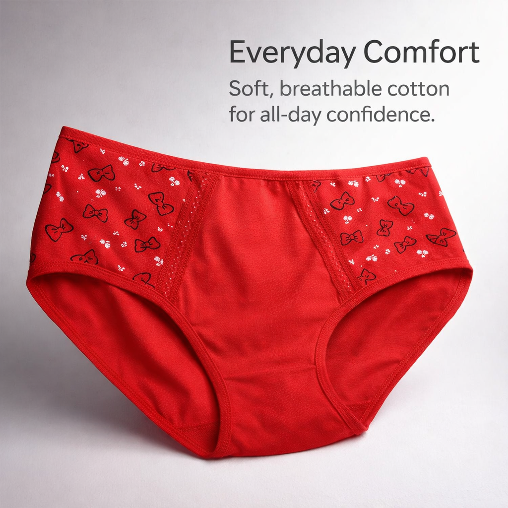 Ladies Pants Multipack for Women in Breathable 95% Material, Comfortable Mid-Rise Underwear Postpartum and C Section