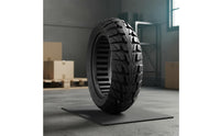 Never Flat 10x2.70-6.5 Solid Tire Shock-Absorbing Solid Scooter Tire High-Grip Tread Pattern