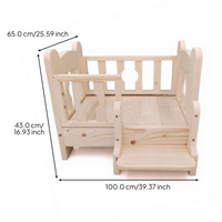 Wooden pet bed for small pets