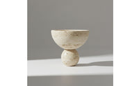 Tabletop Bowl with Pedestal Base Polished Footed Bowl Solid for Entryway Console