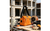 Long-Lasting Leather Tool Bag with Shoulder Strap Structured Tool Bag with Shoulder Strap Large Multi-Purpose for Job Sites