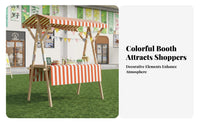 1 Piece Foldable Wooden Market Booth Effortless Assembly Portable Vendor Stand Sturdy Construction Suitable for Agricultural Markets Craft Fairs Promotional Events Temporary Retail Spaces