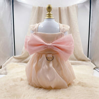Princess Dress for Dogs and Cat Dress, Solid Butterfly Sleeve Polyester Fiber Pet Outfit, Princess Dress for Cats and Dog Dress for Small Maltese