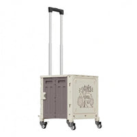 Foldable Shopping Cart Telescopic Handle Folding Grocery Cart Decorative Graphics