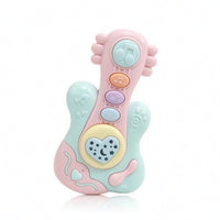 Light-up Baby Guitar with Star Light Display Interactive Handheld Musical Instrument Toy Compact Sensory Music Toy Early Learning for Toddlers
