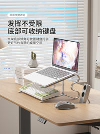 Portable Laptop Stand with Desk Organizer and Keyboard Tray