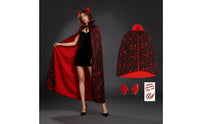 Stand-up Collar Winged Cape Draping Costume Cape Gothic Cloak Cosplay for Cosplayers, Theater Performances