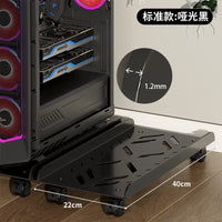 Computer Host Tray Stand with Wheels Mobile Base Shelf for Home Office