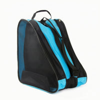Mesh Roller Skate Bag with Helmet Pocket Breathable Triangular Skate Bag 3-Layer Zippered for Skaters, Skating Lessons