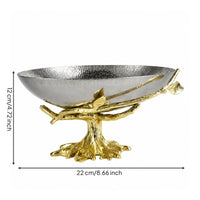 Pedestal Fruit Tray Stainless Steel Fruit Bowl with Pedestal Gold Centerpiece Holder Tray for Home Decor