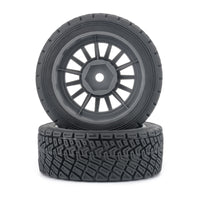 PYFORE 58mm Diameter 1/14 Racing Flat Tire Wear-Resistant Tire Skin Simulation Upgrade Accessory