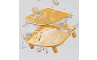 Easy-to-Clean Litter Tray with Grate Washable Litter Control Tray Sturdy Elevated