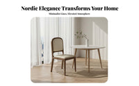Upholstered Backrest Chair Nordic and Aesthetic Dining Seat Minimalist Design Easy to Clean for Restaurant Owners, Residents
