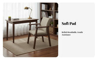 Upholstered Wooden Armchair Minimalist Design Desk Chair Ergonomic Design