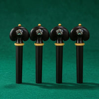 4 Pieces Violin Tuning Pegs with Lustrous Oceanic Inlay Fit Violin Pegs with Pearlescent Inlay Stable Instrument Parts for Luthiers