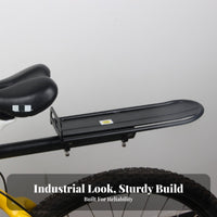 Universal Fit Quick Release Rear Bike Rack Easy Installation Rear Bike Rack High Load Capacity Cycle Luggage Carrier Lightweight for Commuters, Commuting, Touring, Shopping
