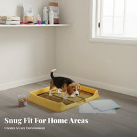 Indoor Dog Toilet Keeps Paws Dry Dog Potty Tray Puppy Pee Training Tray Spill-Resistant Puppy Training Pad Holder for Small Dogs