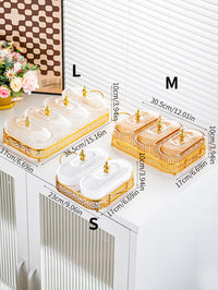 Light Luxury Sealed Fruit Plate with Compartments and Snack Box