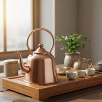 Fixed Handle Kettle Long Spout Copper Tea Kettle Easy to Clean Teapot