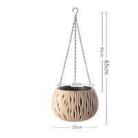 Imitation Rattan Hanging Basket Eco-Friendly Material Home Decoration for Porch