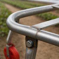 Hand-Push Transport Hand Truck Metal Cylindrical Frame Four-Wheel Hand Truck