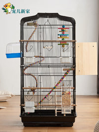 Chong Er Xin Jia Vertical Wire Bird Cage for Parrots, Large Luxury Breeding Cage