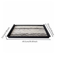 Textured Metal Tray New Chinese Aesthetic Home Decor Sturdy Construction