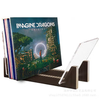 Solid Wood Vinyl Record Display Stand for Music Lovers