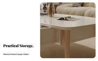 Doubletier Storage 2-Drawer Coffee Table Space-Saving Coffee Table with Drawers Multi-Functional Living Room Furniture Modern design for Small Apartment Dwellers, Homeowners, Families, Bedroom, Lounge Area, Home