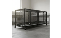 Heavy Duty Breeding Cage Double Door Multi-Tier Animal Kennel Easy to Removable Tray Stackable Pet Cage for Veterinarians, Grooming Salon