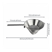 Stainless Steel Strainer Sleek Polished Finish Fine Mesh Strainer