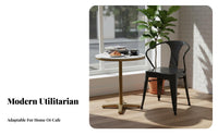Utilitarian Armchair With Armrests Metal Chair Supportive Spine Supportrest Long-Lasting Construction for Homeowners, Restaurant