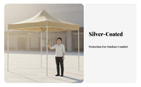 Foldable Portable Market Stall Tent Waterproof Folding Canopy Tent Easy Setup 4 Leg Event Canopy Protection for Small Business Owners, Beachgoers, Events, Backyard, Camping, Patio
