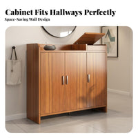 Shoe Storage Cabinet with Doors Dust-Protected Design Shoe Storage Cabinet Large Capacity for Apartment Dwellers, Homeowners, Corridor, Hallway