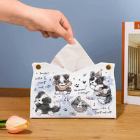 Leather Tissue Box Cover, Modern Minimalist, Multi-Purpose, for Bathroom