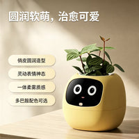 新品二代lvy情绪智能植物萌宠机器人智能花盆栽桌搭潮玩摆件批发