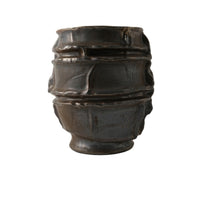 Ceramic Vase Antique Style Sculptural Vase Textured Vessel for Decorators, Homeowners, Console Table, Bookshelf, Entryway