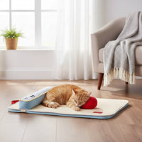 Four-Season Pet Sleeping Pad Water-Resistant-Resistant Pet Cooling Mat with Pillow Skin-Friendly Textile Cat Sleeping Pad with Bolster for Small Dogs