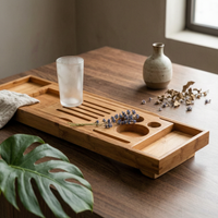 Bathtub Tray Wooden Bathroom Accessory Minimalist
