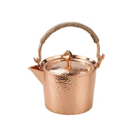 Hammered Copper Kettle Artisanal Finish Short Pour Spout Secure Metal Handle Stylish Silhouette Antique Appeal Suitable for Tea Ceremony Tea Lovers Tea Room Living Room Decor