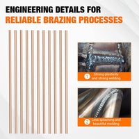 BCuP-2 Brazing Rods Self-Fluxing Phosphor Copper Solder, Copper Brazing Rods