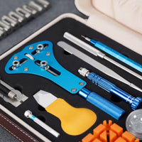 Watch Repair Toolkit Zippered Maintenance Kit Brown